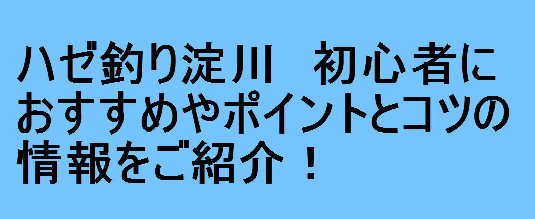 ハゼ釣り淀川 初心者におすすめやポイントとコツの情報をご紹介 釣りパ