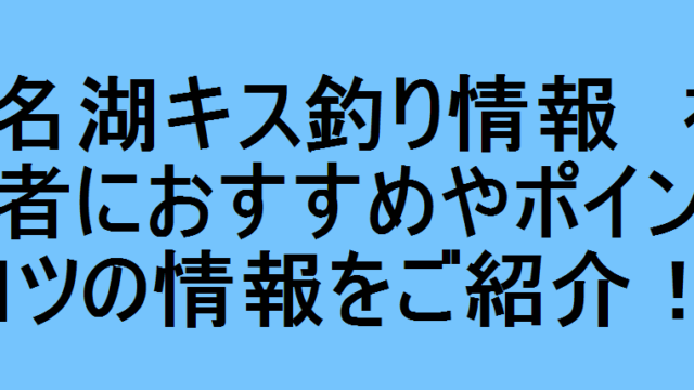 浜名湖キス釣り情報 初心者におすすめやポイントとコツの情報をご紹介 釣りパ